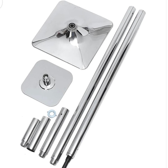 Fit2Flaunt Chrome Dance Pole + THREE additional extensions + Pole Grip - Picture 2 of 3